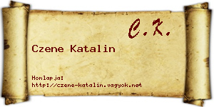 Czene Katalin névjegykártya