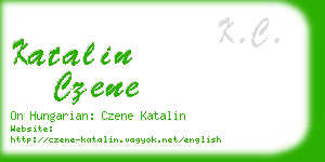 katalin czene business card